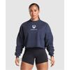 Kettlebell Cutie Cropped Sweatshirt Heavy Blue B2b2u Uctn
