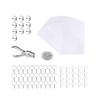 20x Heat Shrinkable Sheet Materials Shrink Film Papers with Round Brooch Keyrings Decor
