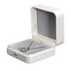 White Jewelry Packaging Box PU Leather Necklace Collection Box Delicate Ring Case  Wedding