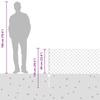 Chain Link Fence with Posts 10 x 0.6 m (W x H)