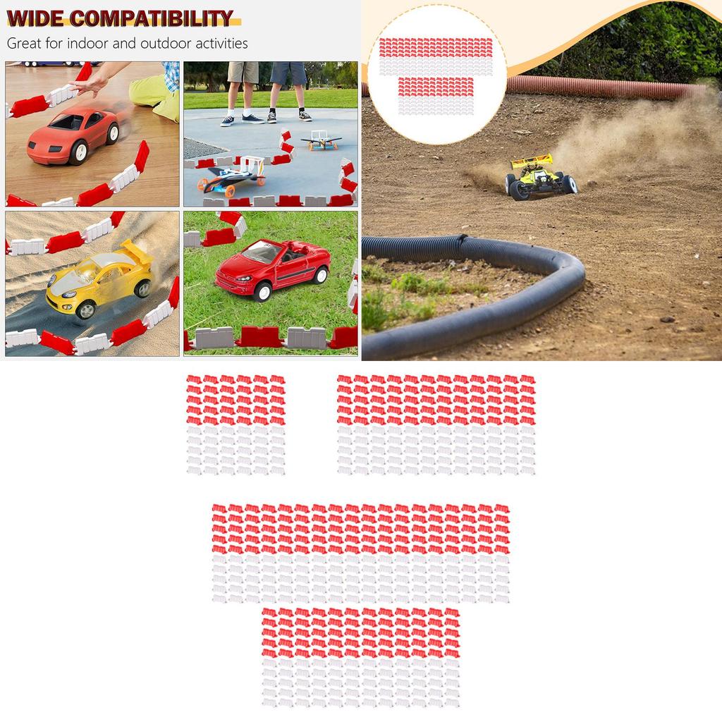 Modular RC Crash Resistant Fences Expandable Road Barriers for 1/14 to 1/28 Scale RC Models Accessory Sturdy