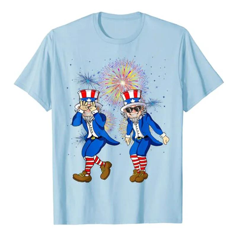 Uncle Sam Griddy Dance Funny 4th of July Independence Day T-Shirt American USA Proud Graphic Tee Tops Daddy Father Husband Gifts