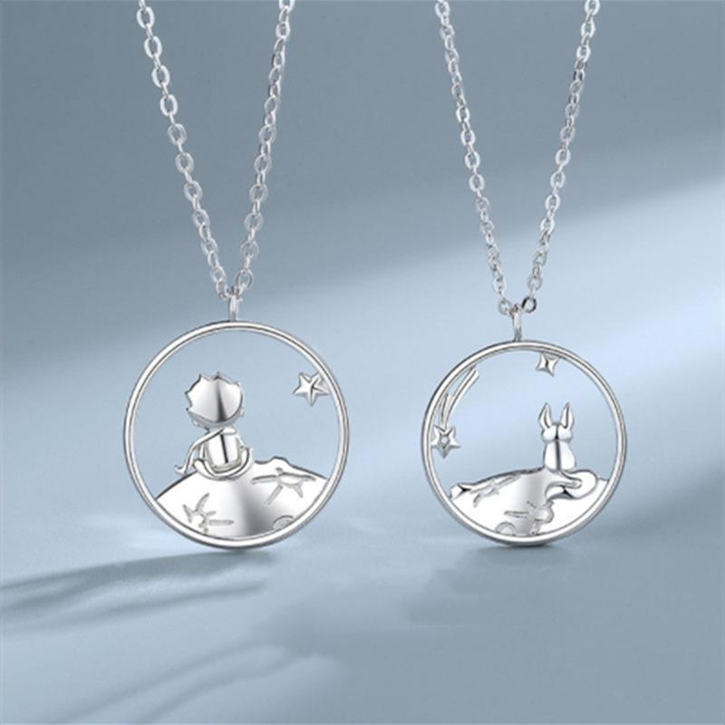 Модные милые ожерелья с подвеской в виде маленькой лисы в виде принца, чокера, парные ожерелья, подвески, женские ювелирные изделия, аксессуары, подарок на День святого Валентина