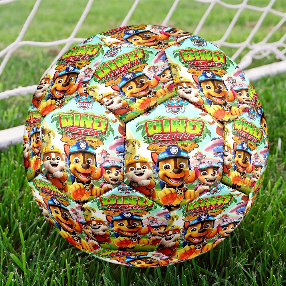 Jungle Pups Print Size 5 Soccer Ball, Standard Match Football for Sports Game and Team Practice, Ideal Gift for Soccer Fans
