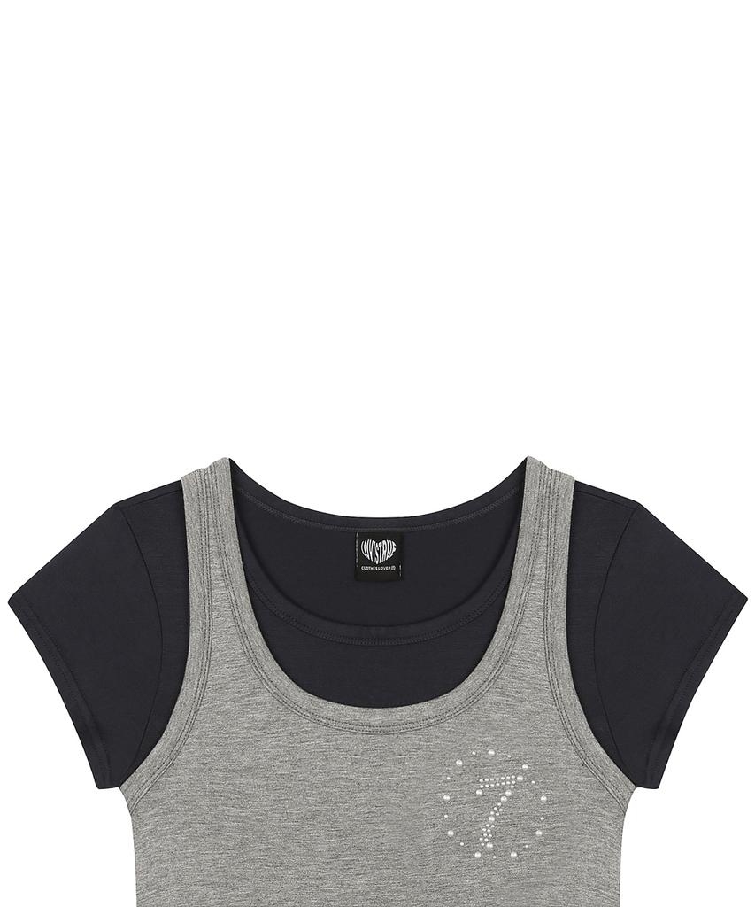 LUVISTRUE Sy Damage Layered Tee(Navy)
