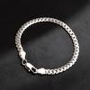 New 925 Silver Bracelet Christmas Gift European Vintage 5mm Flat Chain Bracelet Fashion Men 'S And Women 'S Jewelry