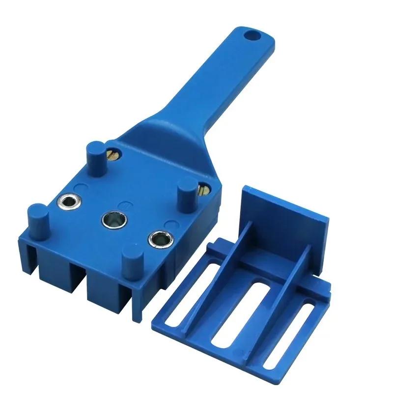 3-In-1 Handheld Woodworking Dowel Jig Self-Centering Drill Guide Kit 6/8/10mm Straight Hole Positioning Puncher Joinery Tools