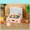 Wooden Kitchen Simulation Barbecue And Cooking Utensils Children Set Toy