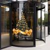 Self-Adhesive Christmas Tree Stickers Vinyl Material Xmas Window Clings New Year Decorations