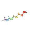 Wind Spinner Foldable Colorful Spiral Rainbow Wind Sculpture Spinner Hanging Curly Spinner Yard Garden Decoration