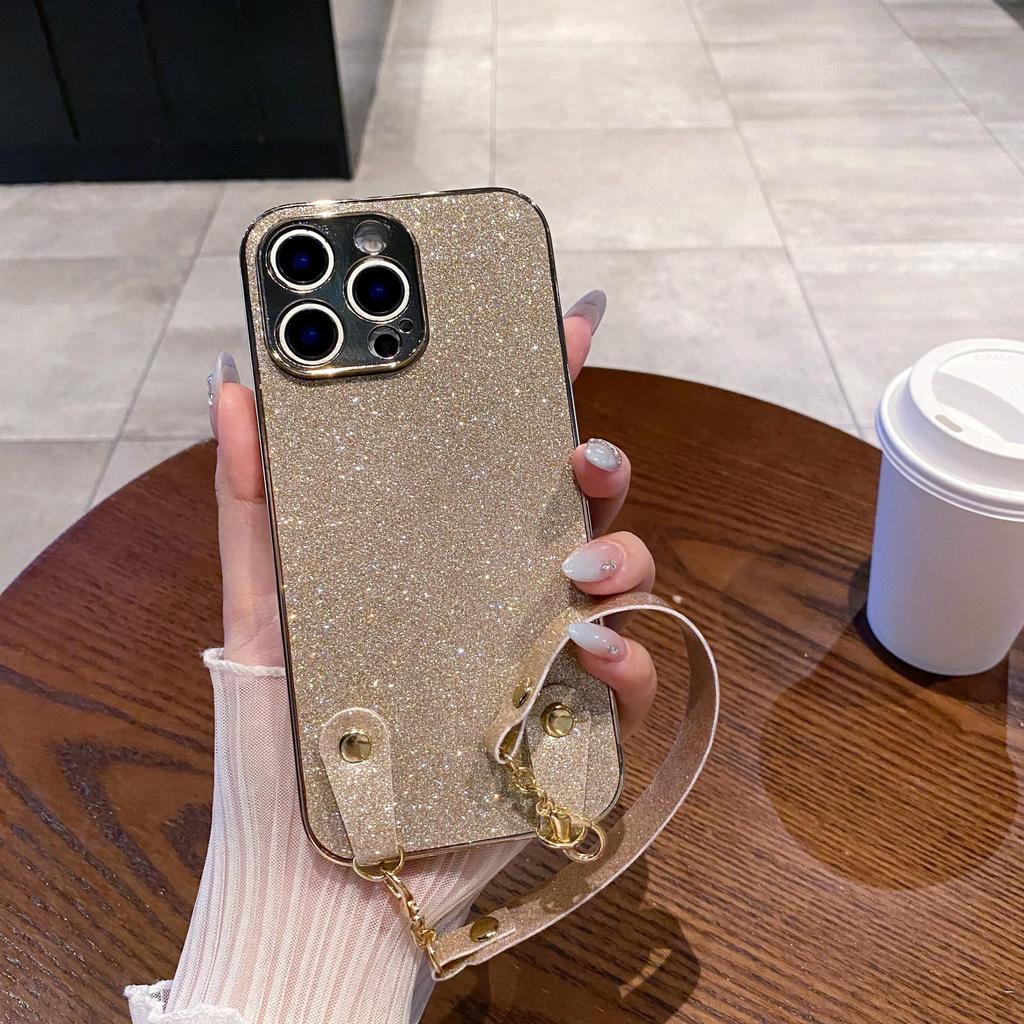 Защитный чехол с блестками «Гипсофила» для iPhone 17: Полное покрытие, легкая роскошь, противоударный дизайн, совместимый с объективом Apple 15.
