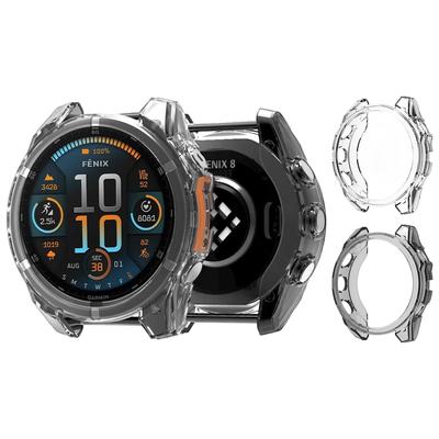 Мягкий прозрачный силиконовый защитный чехол для Garmin Fenix 8 47 мм 51 мм Прозрачная ТПУ крышка для корпуса часов Fenix8 Аксессуары