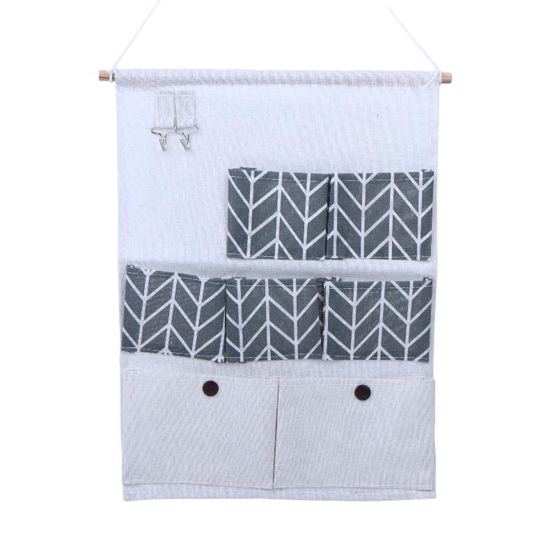 Organize Your Space with Fabric Pocket Bag Wall Hanging Storage for Bedroom and Bathroom