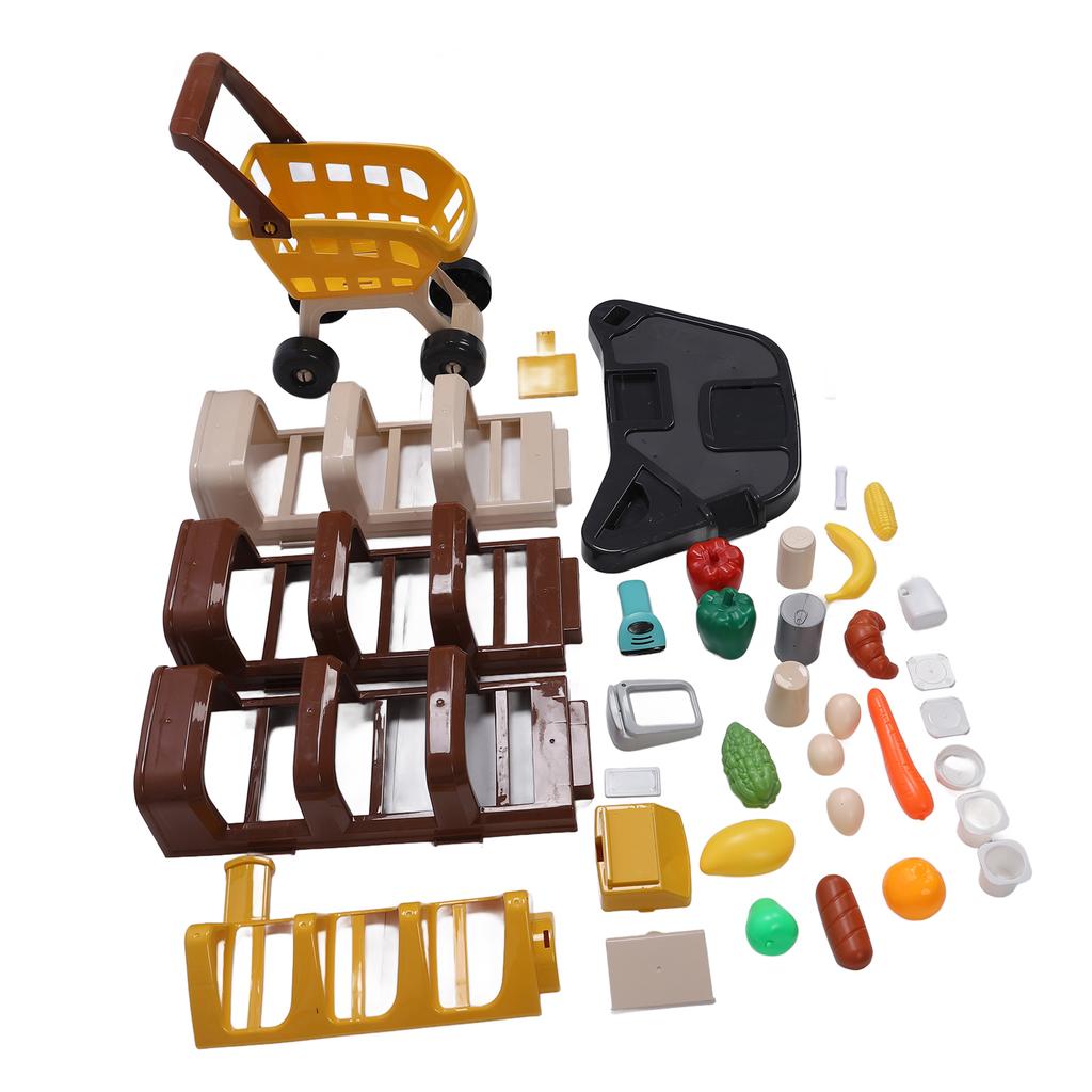 Игровой набор «Детский супермаркет с наличными» и рабочим сканером для регистрации и покупки продуктов питания