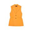 Spring and Summer New Women's Clothing French Golden Breasted Ruched Lapel Sleeveless Knitting Vest Jacket 4192023