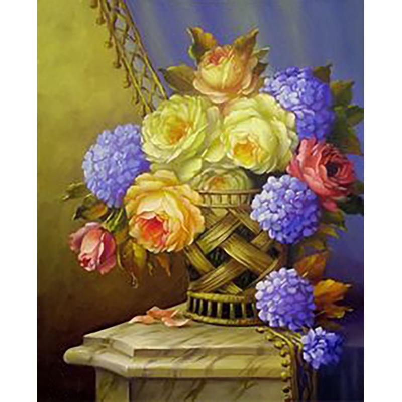 5D Diy алмазная живопись цветок набор для вышивки крестом полная дрель круглая вышивка мозаика Настенная картина из страз Декор подарок