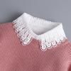 Women Fake Collar Blouse Sweater White Lapel Decor Detachable Collars For Women Black Lace False Collars Woman Lace Half Shirt