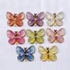 Cartoon Beautiful Colorful Butterfly Acrylic Scrapbook Flat Jeweled Hair Accessories Party Decoration Butterfly 8 Pieces/lot