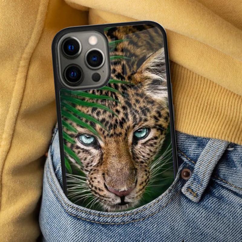 Роскошный Мягкий Чехол для Телефона с Рисунком Тигра и Леопарда для iPhone 17 Air 16e Pro max 15 Pro 13 14 Plus 11 12 Магнитный MagSafe Coque