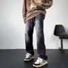 Американские уличные потертые винтажные джинсы мужские весна и осень прямые свободные длинные брюки в европейском и американском стиле High Street Vibe
