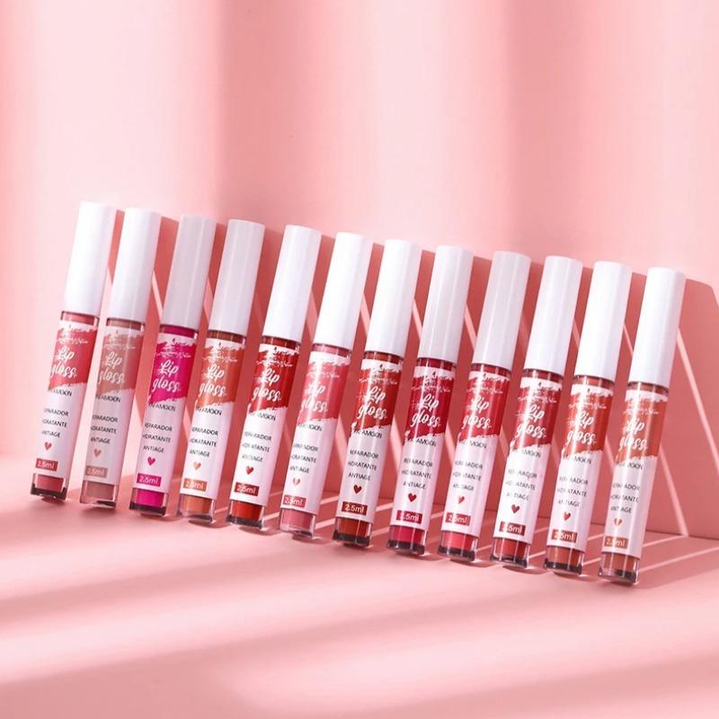 Розово-красная матовая жидкая губная помада макияж глазурь для губ увлажняющая водостойкая прочная грязевая помада антипригарный блеск для губ в чашке макияж корейский