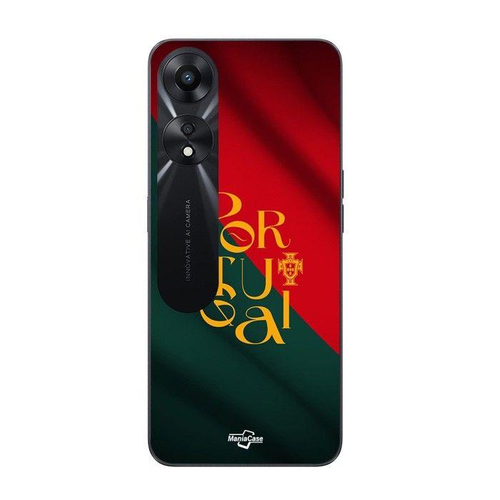 Coque de téléphone - MANIACASE - Oppo A78 5G - Drapeau du Portugal - Silicone TPU - Souple