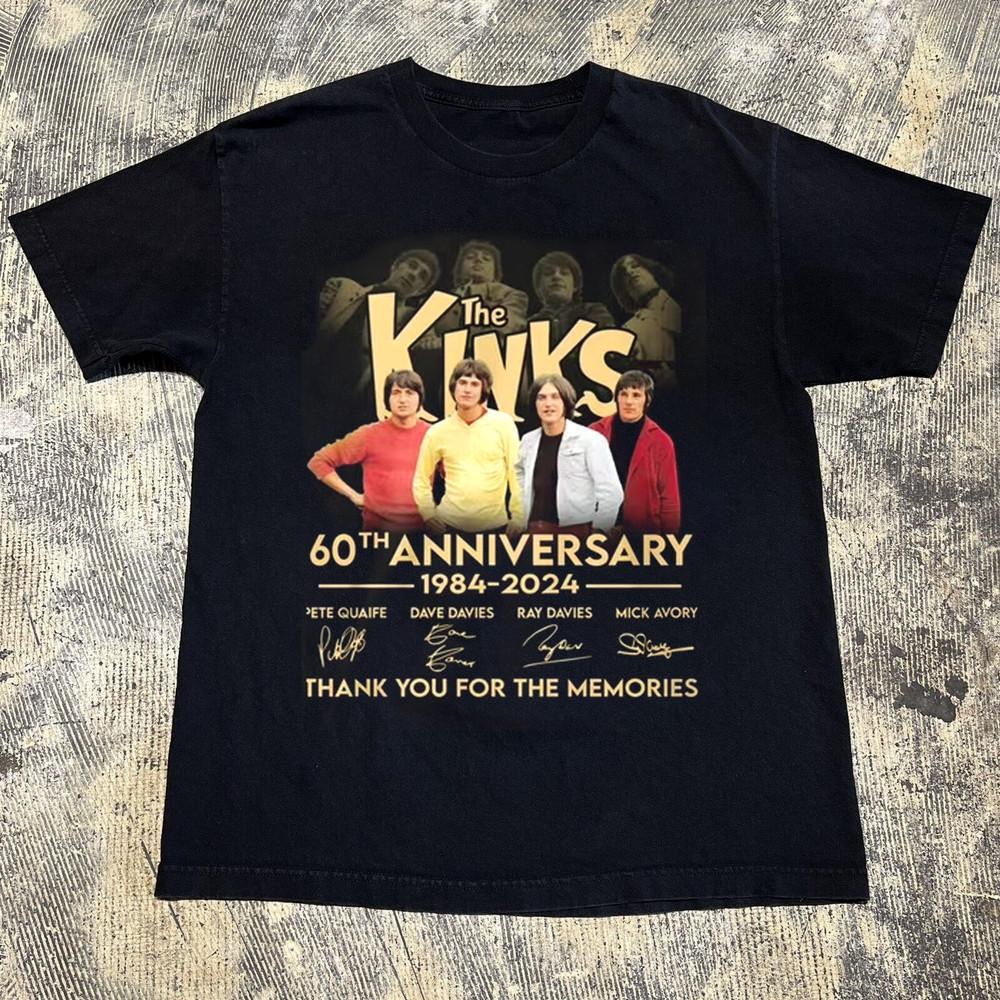 The Kinks 60th Anniversary 1964-2024 Thank You For The Memories T-Shirt OB205