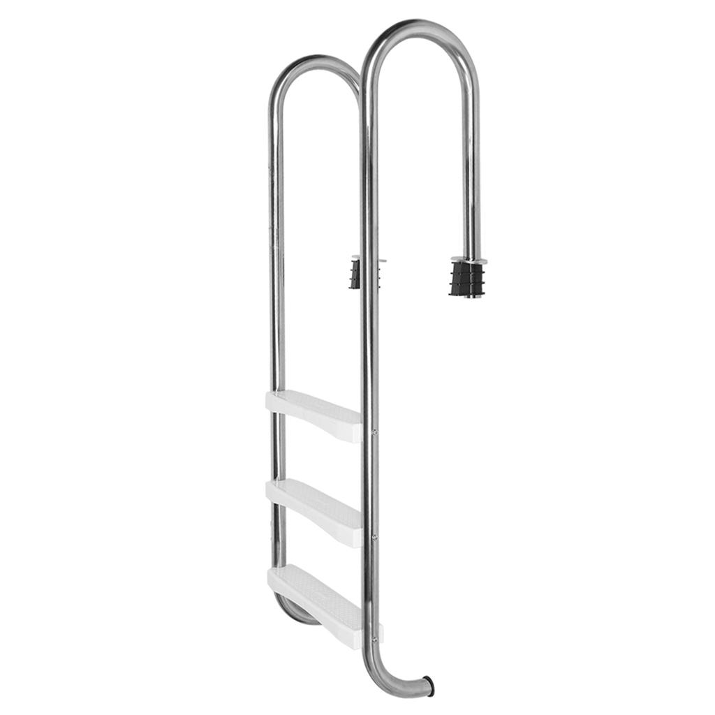 Pool 3Step Ladder Safety NonSlip Stair Pedal Stainless Steel Steps Swimming Bath Equipment