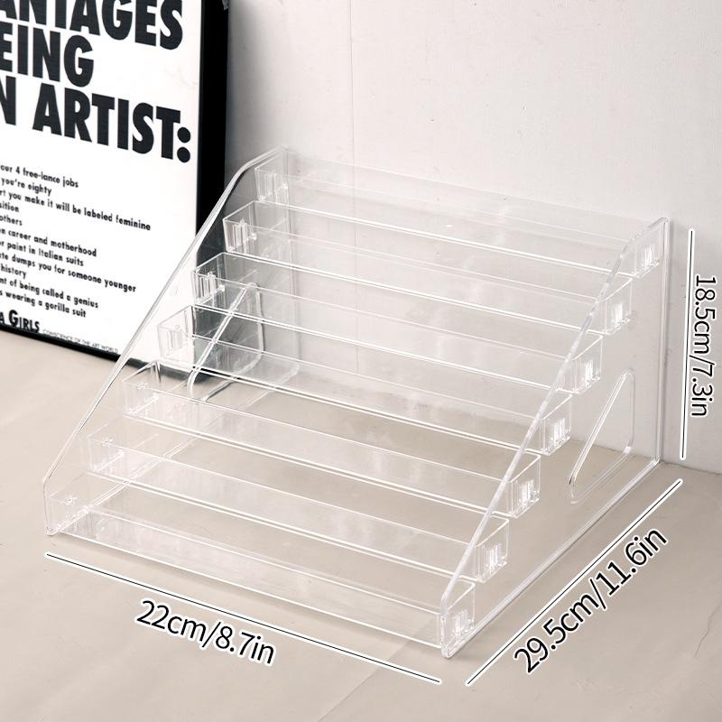 Акриловая стойка для хранения, органайзер для палитр теней для век, прозрачная помада, пудра, настольная полка для косметики, держатель для макияжа