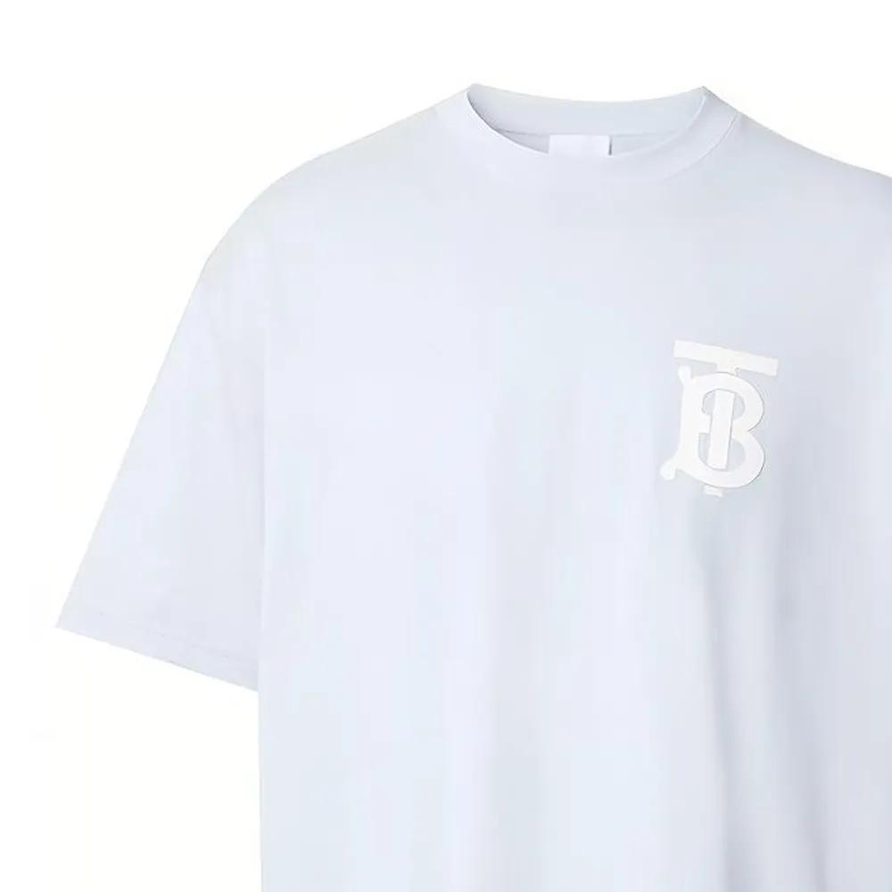 Burberry T-Shirts Men's Blue Crew Neck Moderate Straight Fit (Unisex) T-Shirts 80400621