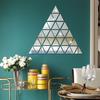 100 Pcs Acrylic 3D Triangular Mosaic Mirror Effect Stickers Room Diy