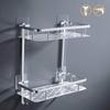 Adhesive Suction Bathroom Shelf No Drill Aluminum Rectangle Wall Mount Shower Caddy Organizer Screw Free Anodized