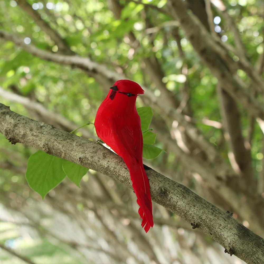1/2PCS Foam Home Decor Garden Ornament Artificial Animal Real Feathers Bird Model Simulation Parrot