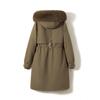 New Fur Integrated Cotton Jacket for Women Mid-length Thickened Winter Outdoor Park Overcoat Coat