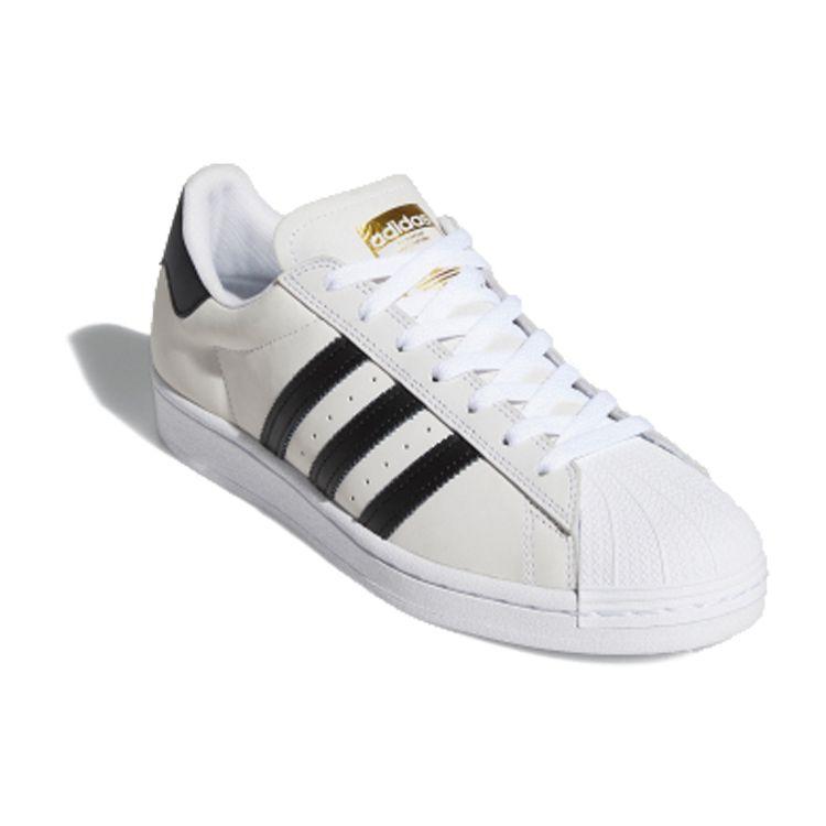 adidas Superstar White Black Мужские кроссовки Cloud-White Core-Black Gold-Metallic FV0322