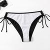 Beach Holiday Swimwear Strappy Bikini Sexy Solid Colour Separate Swimwear Set