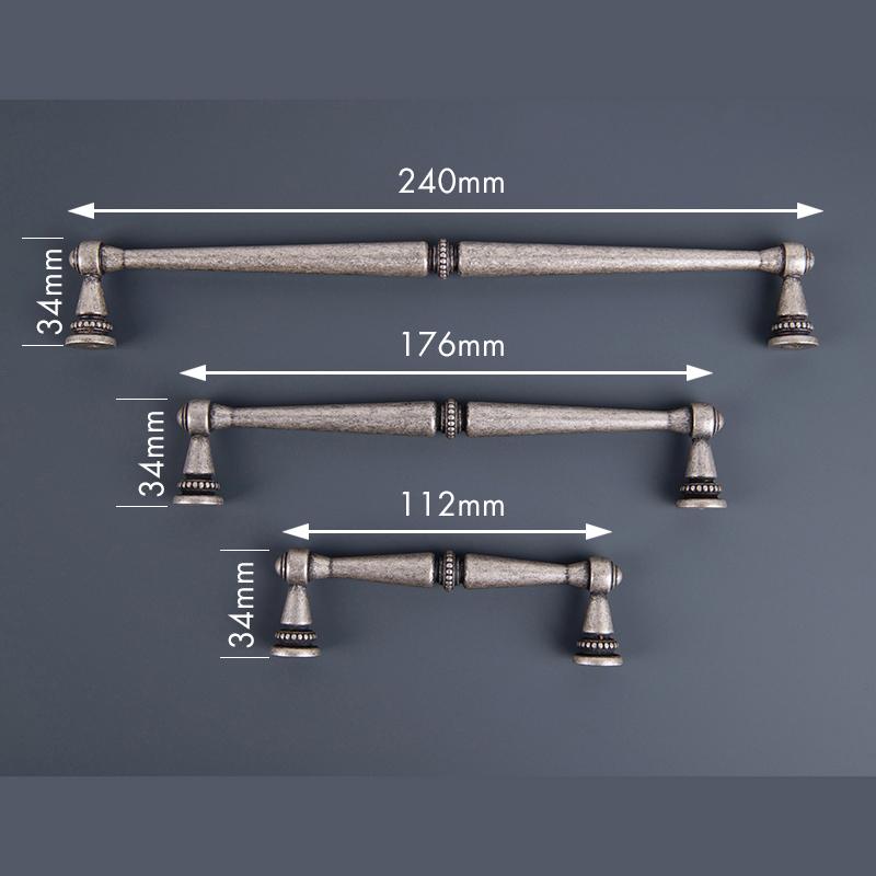 Ручки Ferro Fiori Zamak из латуни для кухни и шкафа, ручки из античного серебра, золота и черной бронзы для шкафа и ящика