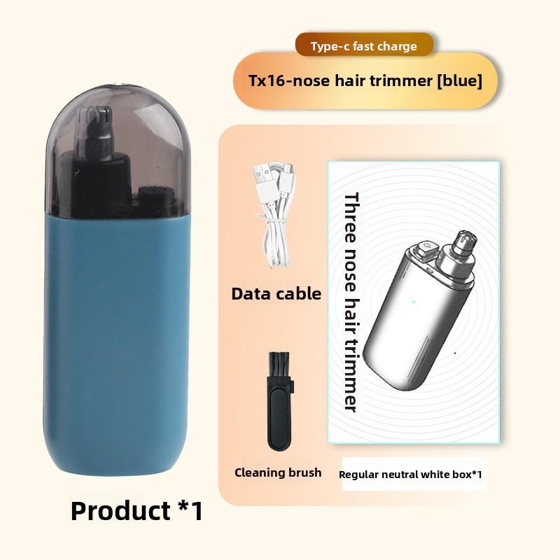 Мужской триммер для носа и ушей с USB-зарядкой - Портативные электрические ножницы с литиевой батареей 150 мАч, быстрая зарядка, подходит для возраста 14 лет и старше