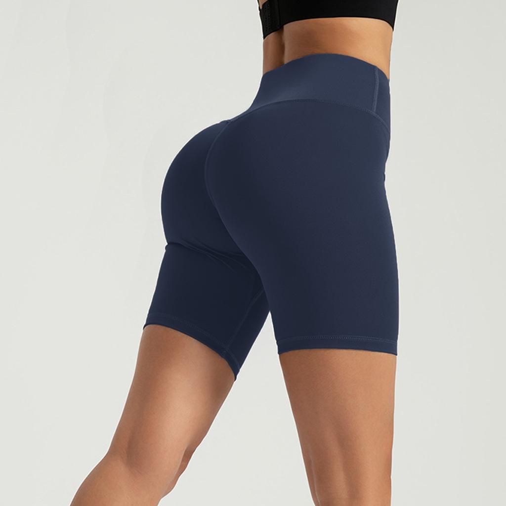 Женские спортивные шорты для фитнеса, персиковые шорты на бедрах, с высокой талией, эластичные колготки для йоги