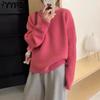 Women's Fashion Casual Fall Winter Solid Color Print Long Sleeve O-Neck Sweaters