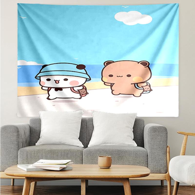 Bubu and Dudu1 Tapestry for Bedroom Aesthetic Classroom Tapestries Wall Hanging for Living Room Dorm Office,Ideal Creative Gift
