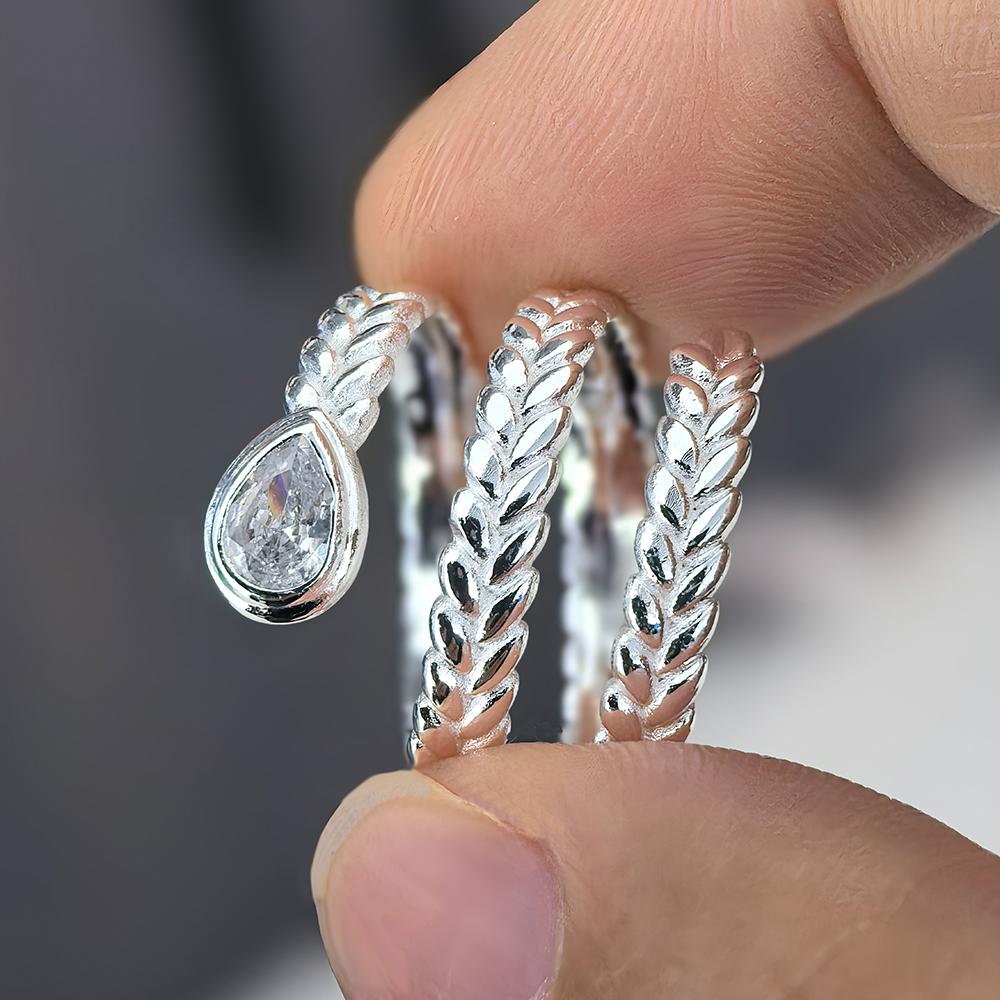 925 Sterling Silve Green Crystal Geometry Ring Square Retro Sweet Jewelry Birthday Gift Dropshipping