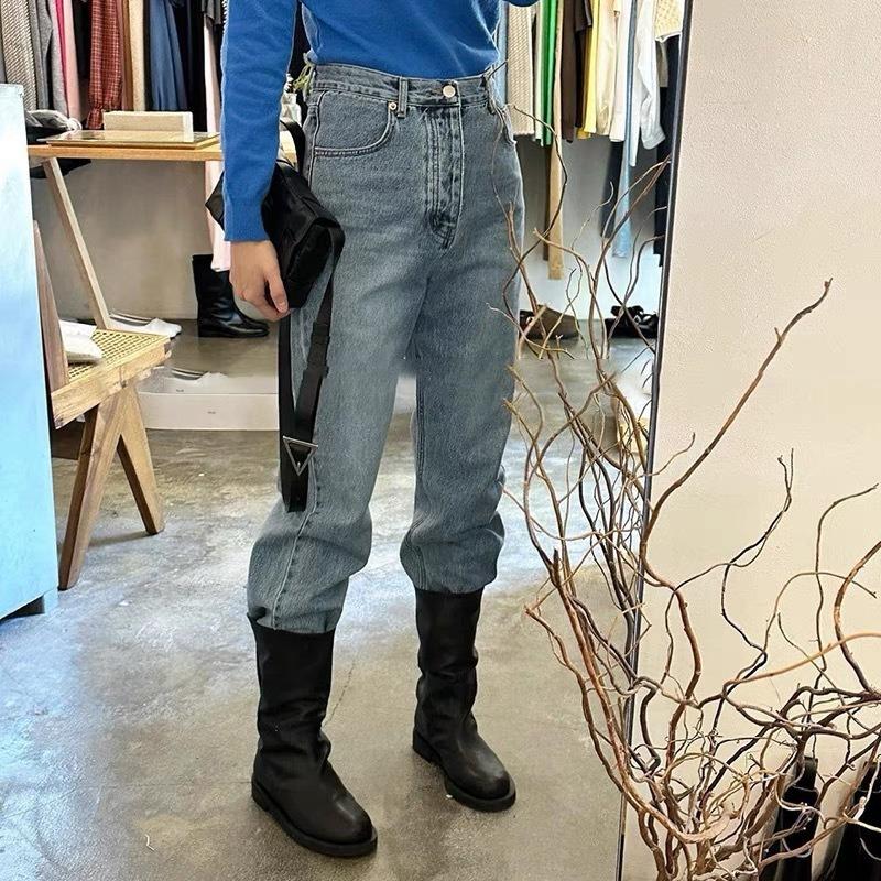 Cowhide Version~ Autumn and Winter New Flat-bottomed Martin Boots Retro Leather Versatile Round Head Niche Eversion Medium Boots Short Boots