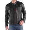 Men's Genuine Lambskin Black Leather Jacket Stylish Motorcycle Bomber Biker Outerwear MJ 18