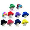Yousheng Women Basin Hat Faux Fur Rich Colors Soft Thickened Fluffy Keep Warm Decorative Creative Design Bucket Hat Clothes Accessory