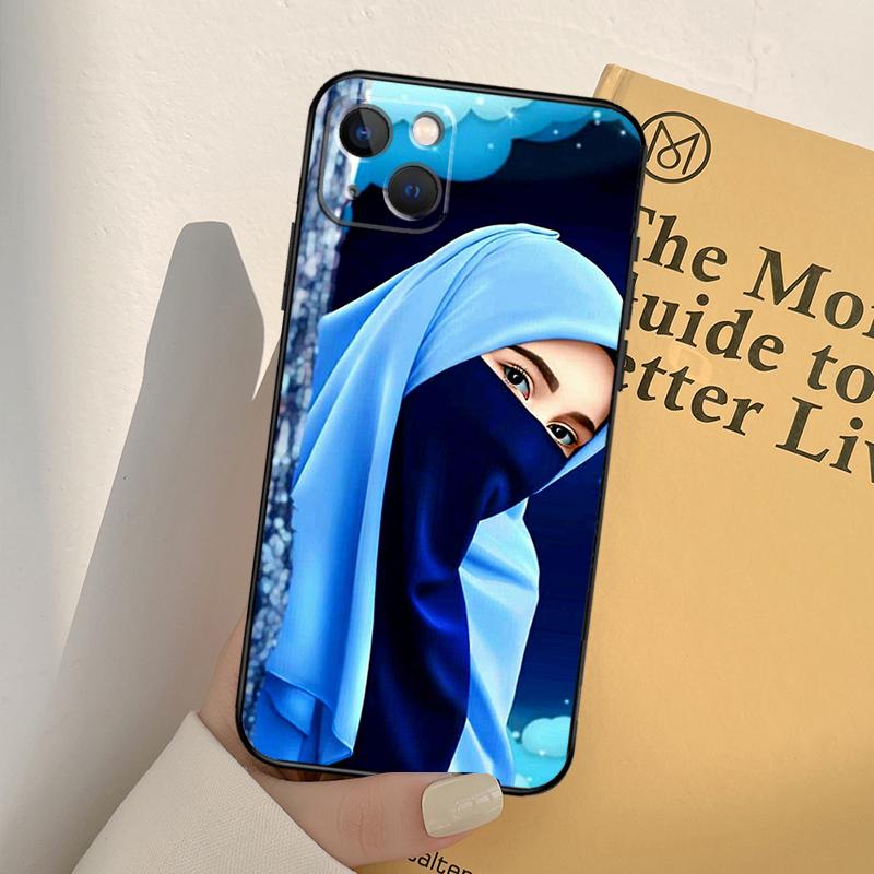 Muslim Islamic Hijab Gril Phone Case For iPhone 12 11 13 14 Pro Max X XR XS Max 7 8 Plus SE 2020 12 Mini 13 Mini Cover
