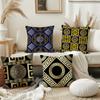 Наволочка с греческим узором Квадратная Двусторонняя печать Короткий плюш Чехол для диванной подушки Спальня Прикроватная подушка