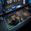 Коврик для мыши Arknights Игровой RGB-коврик для мыши С подсветкой Крутой Клавиатура Девушка-геймер XXL Коврик для ноутбука Настольные коврики Deskpad