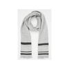 White Scarf With Black Stripes