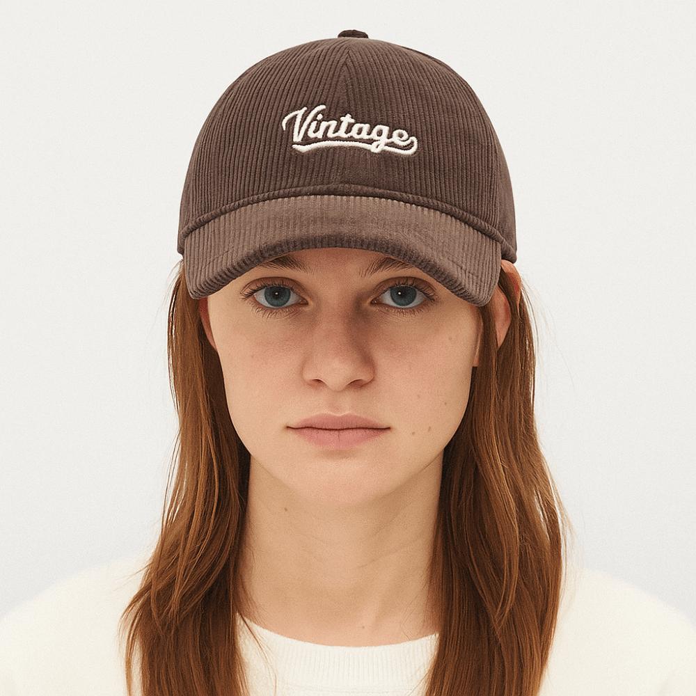 Korean Men Women Baseball Cap Corduroy Snapback Hat Fashion Letter Embroidery Cap Visors